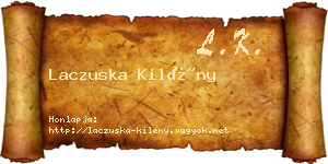 Laczuska Kilény névjegykártya